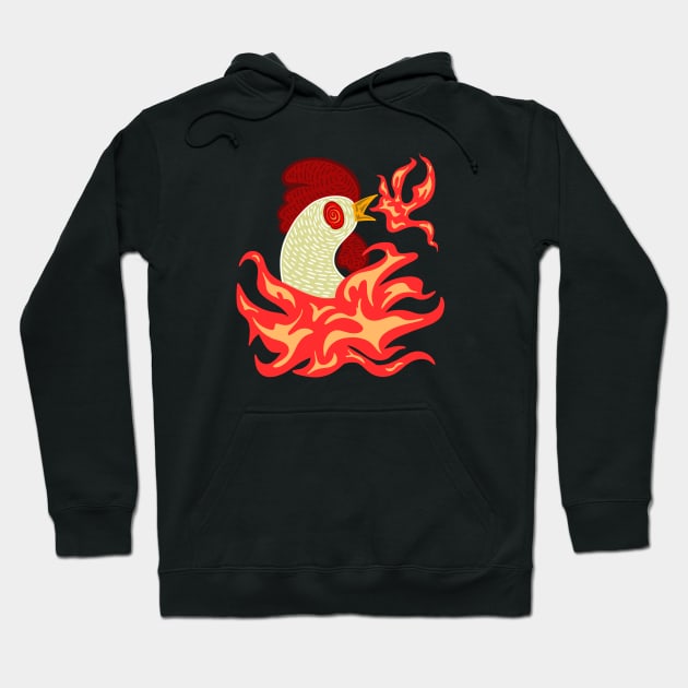 Gerald the Fire Breathing Chicken Hoodie by mm92